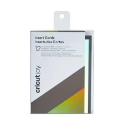 Cartes à insérer Cricut Joy™, Noir/Argent holographique