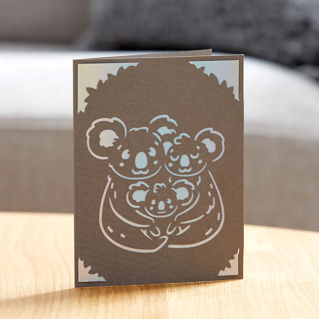 Cartes à insérer Cricut Joy™, Noir/Argent holographique