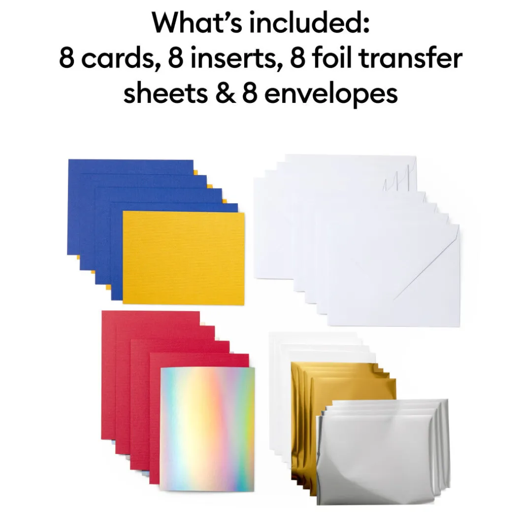 Cartes avec insert transfert de foil Cricut Joy™, collection Celebration - A2