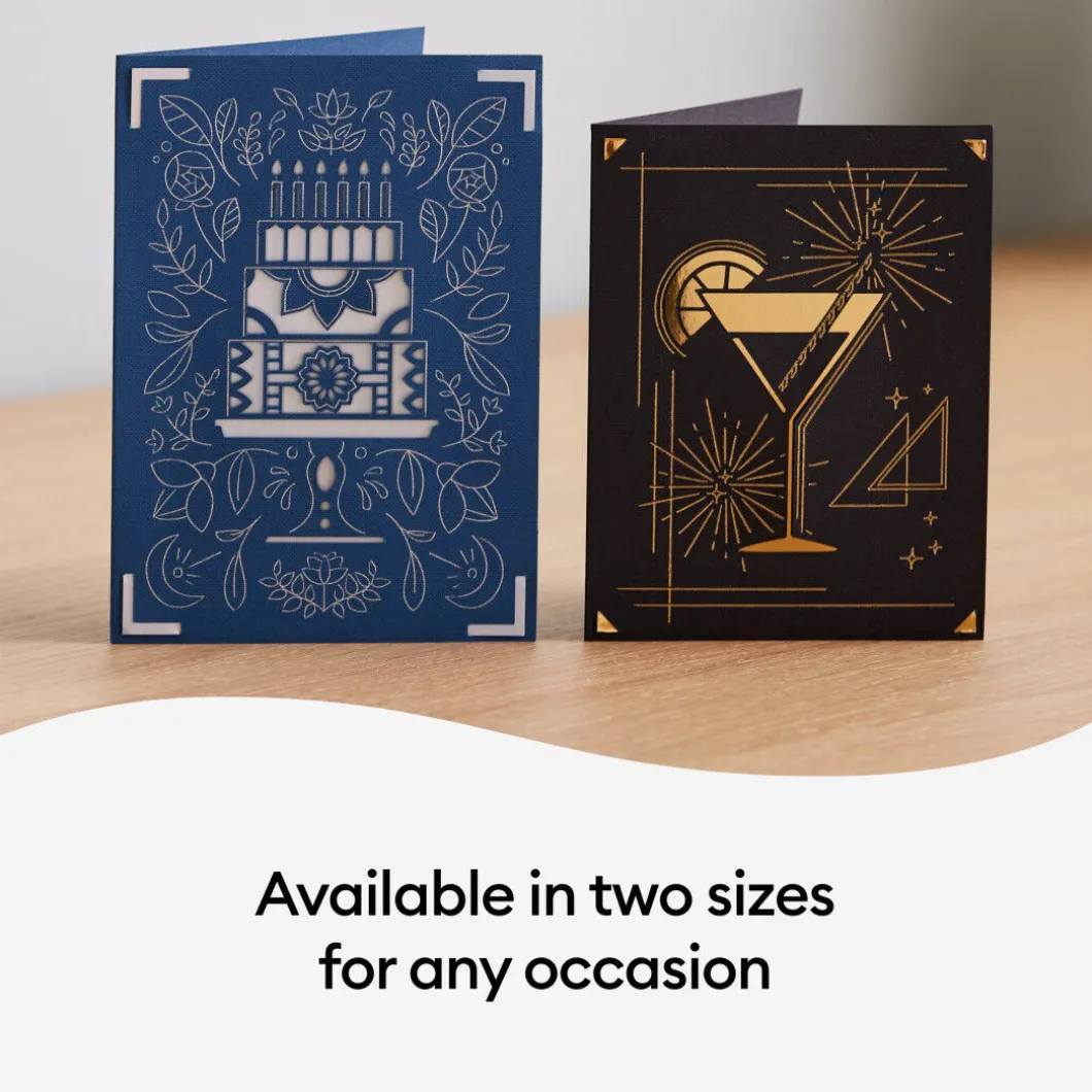 Cartes avec insert transfert de foil Cricut Joy™, collection Cameron - A6