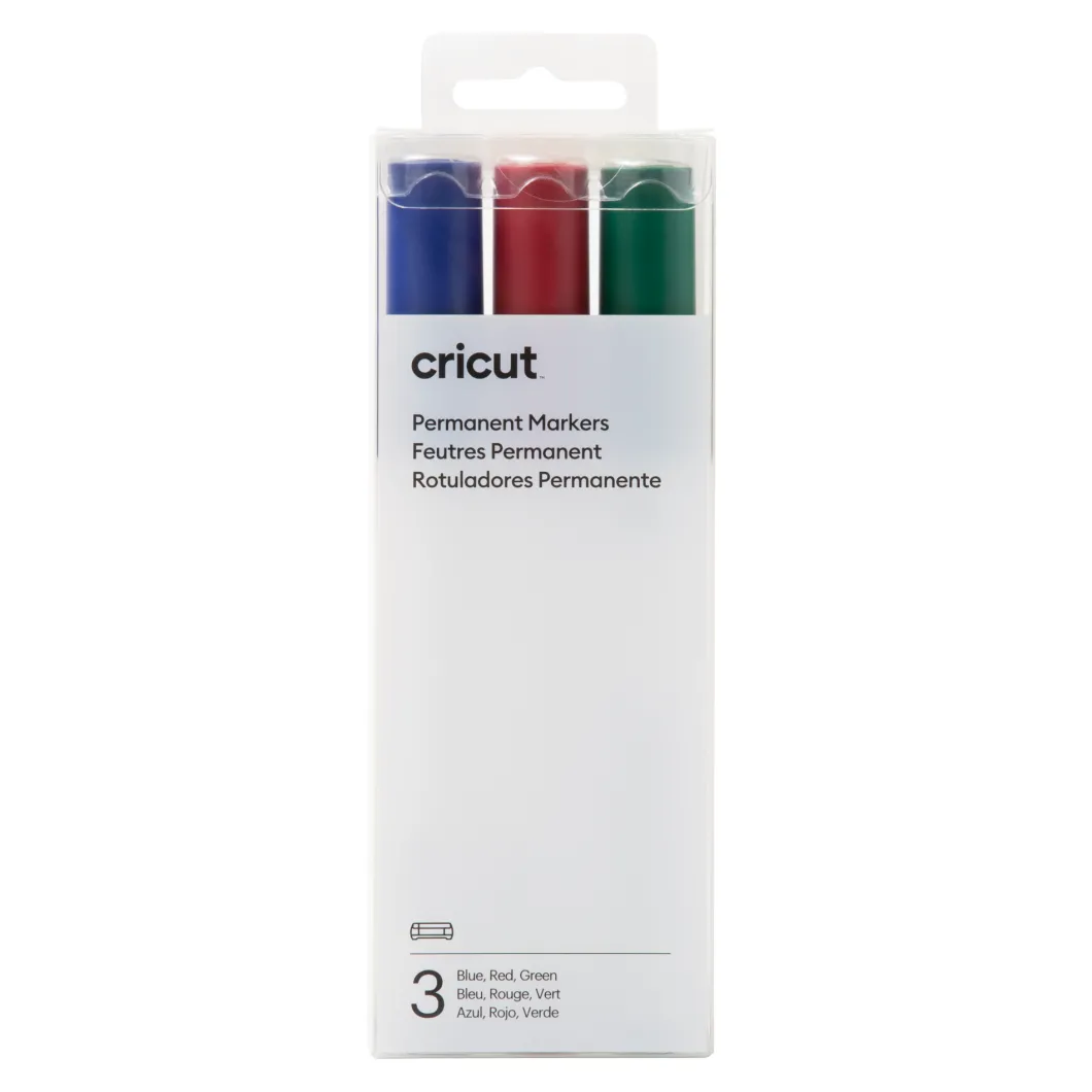 Feutres permanents 2,5mm, rouge/vert/bleu (3unités)