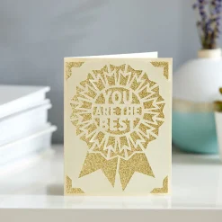 Inserts de cartes Cricut Joy™, Crême/Or Paillettes