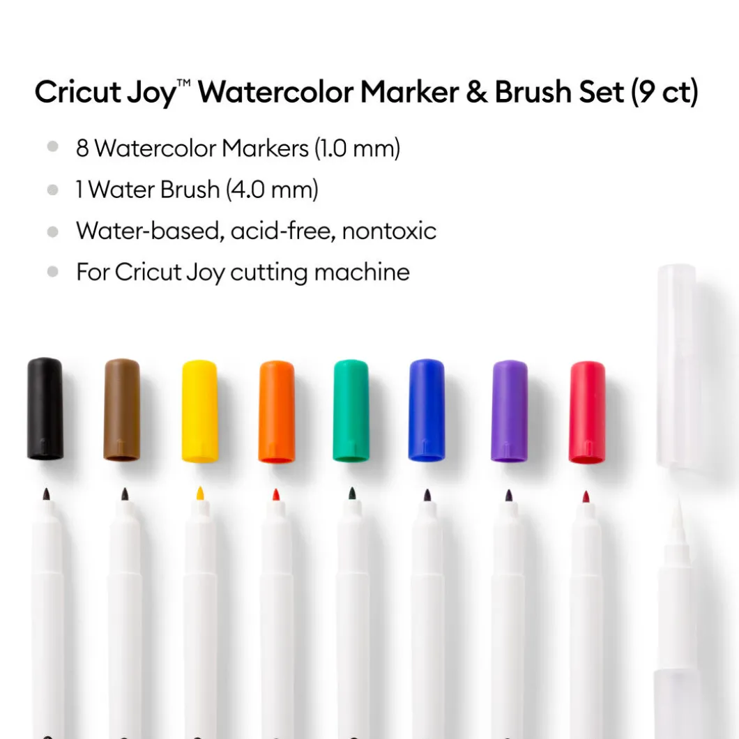 Kit de marqueurs et pinceau aquarelle Cricut Joy™ (9unités)