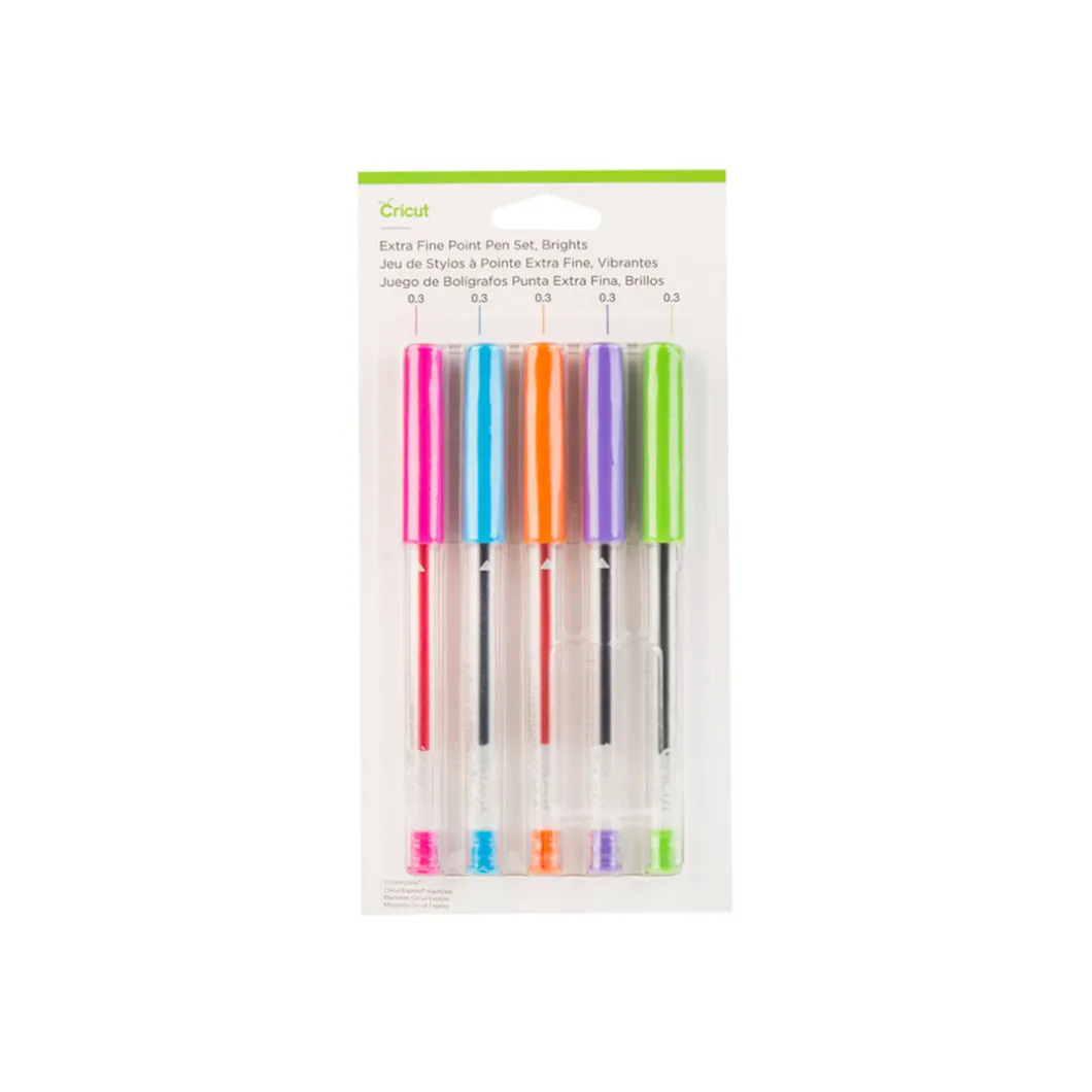 Kit de stylos à pointe extra fine, Brillants (5 unités)