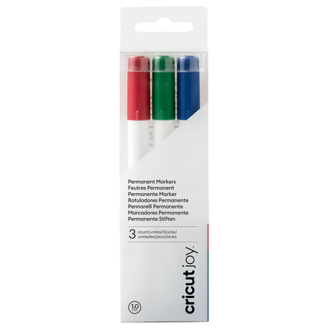 Marqueurs permanents Cricut Joy™ 1,0mm, Rouge/Vert/Bleu (3unités)
