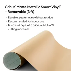 Matte Metallic Smart Vinyl™ - Removable, Champagne (3 ft)