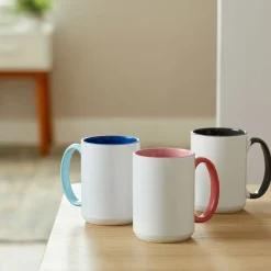 Mug biseauté en céramique à personnaliser - 425ml (15oz) (1unité)