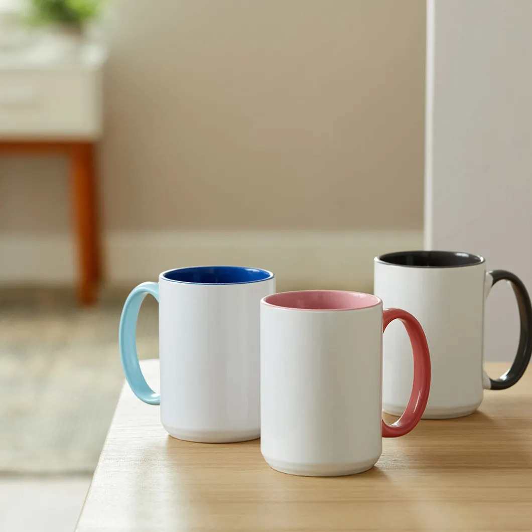 Mug biseauté en céramique à personnaliser - 425ml (15oz) (1unité)