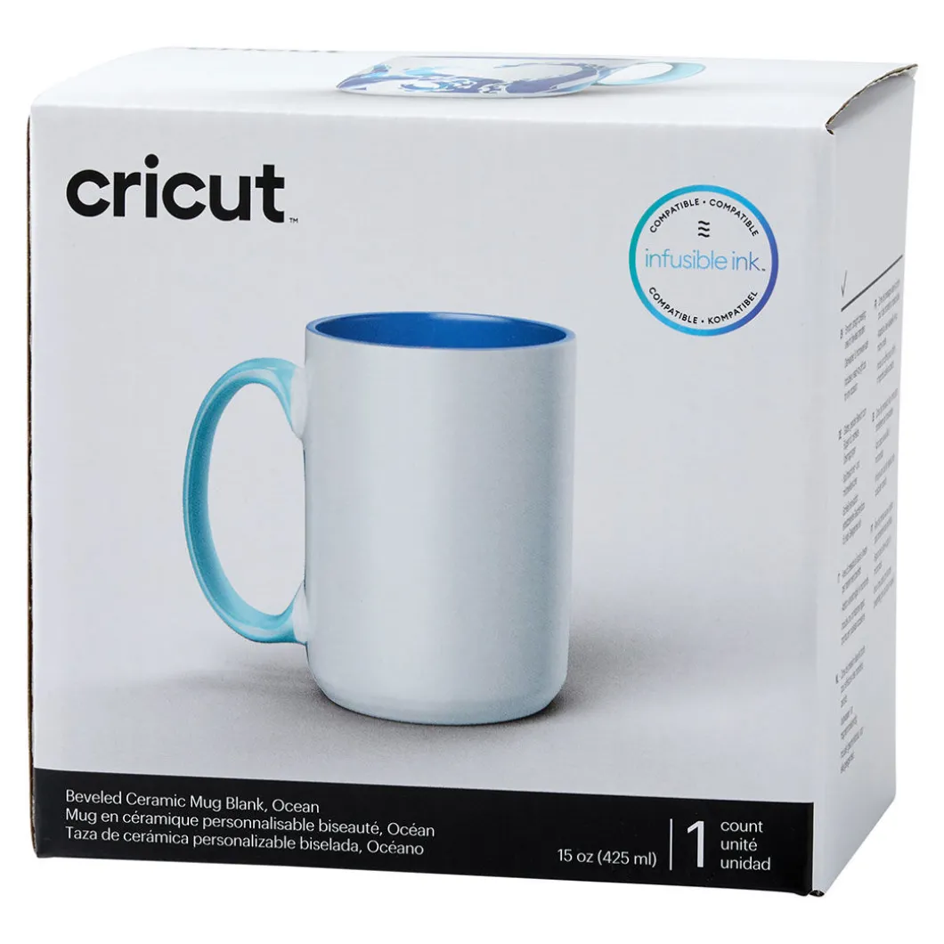 Mug biseauté en céramique à personnaliser - 425ml (15oz) (1unité)