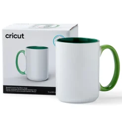Mug biseauté en céramique à personnaliser - Vert Forét, 425 ml (15 oz) (1 unité)