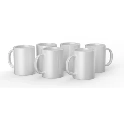 Mug en céramique personnalisable, Blanc - 15 oz/425 ml (6 unités)