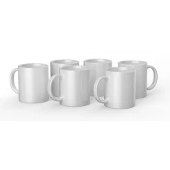 Mug en céramique personnalisable, Blanc - 340 ml (6unités)