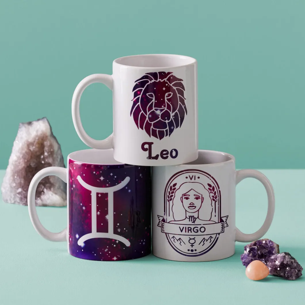 Mug en céramique personnalisable, Blanc - 340 ml (6unités)