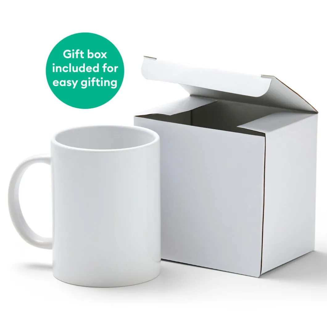 Mug en céramique personnalisable, Blanc-15oz/425ml (2unités)