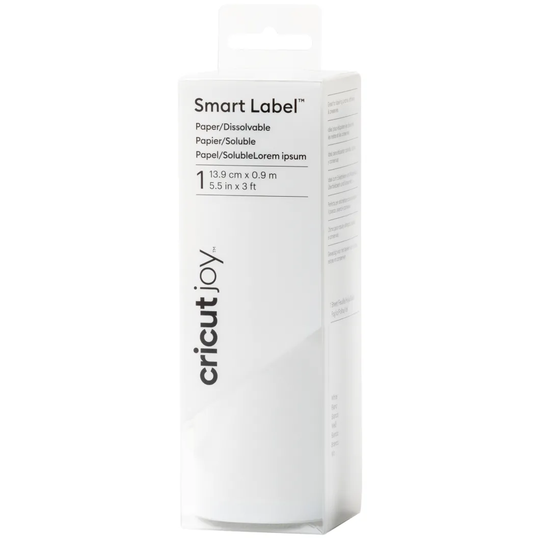 Papier autocollant Cricut Joy™ Smart Label™ dissoluble, blanc
