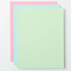 Papier cartonné économique, collection Pastels - 21,6 cm × 27,9 cm (8,5 po × 11 po) (80 piêces)