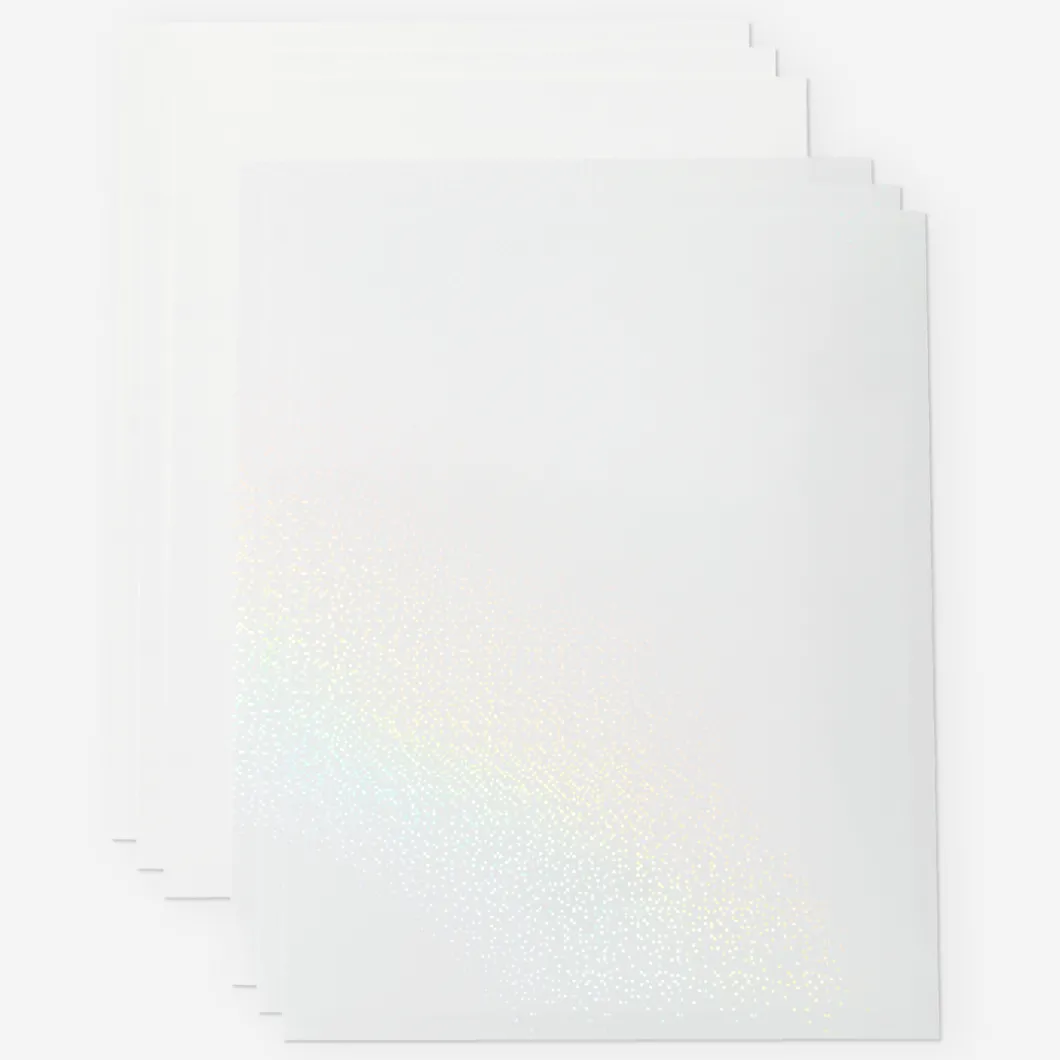Set de stickers imperméables et imprimables holographiques - A4 (5 feuilles)