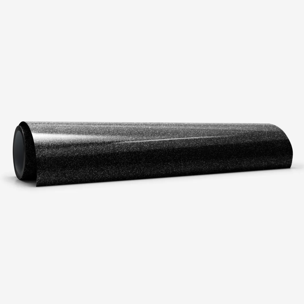 Smart Iron-On, Glitter, Black 5 ft
