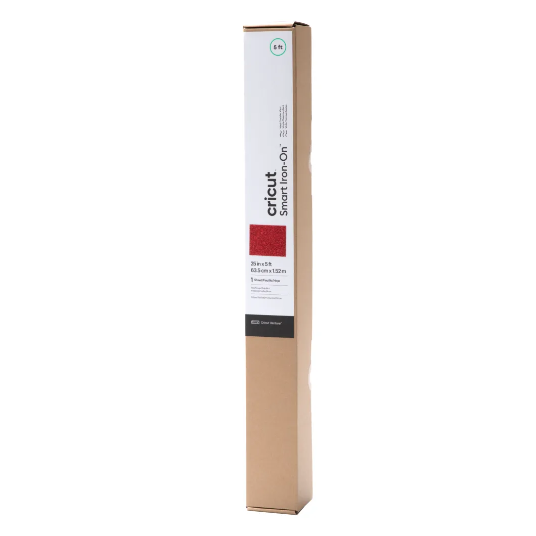 Smart Iron-On, Glitter, Red 5 ft