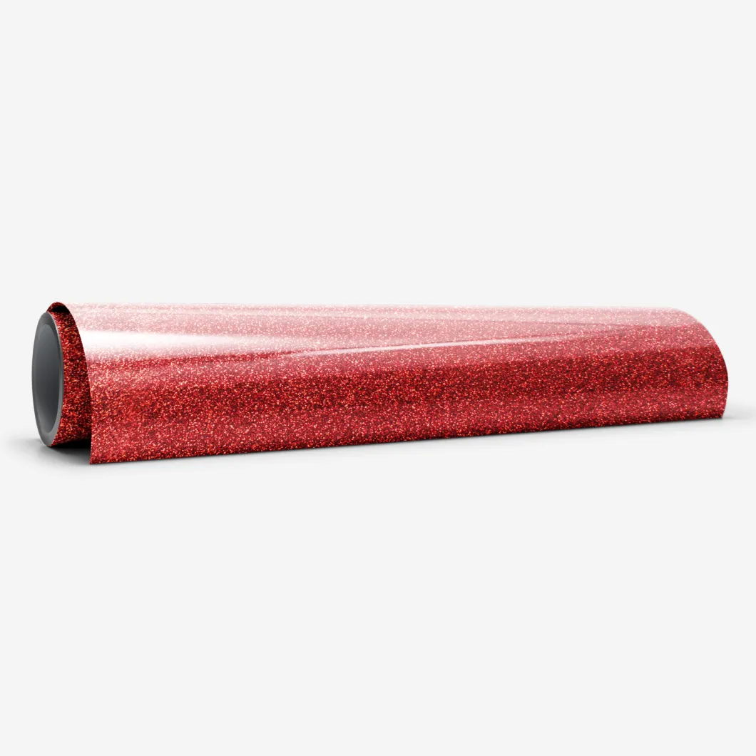 Smart Iron-On, Glitter, Red 5 ft