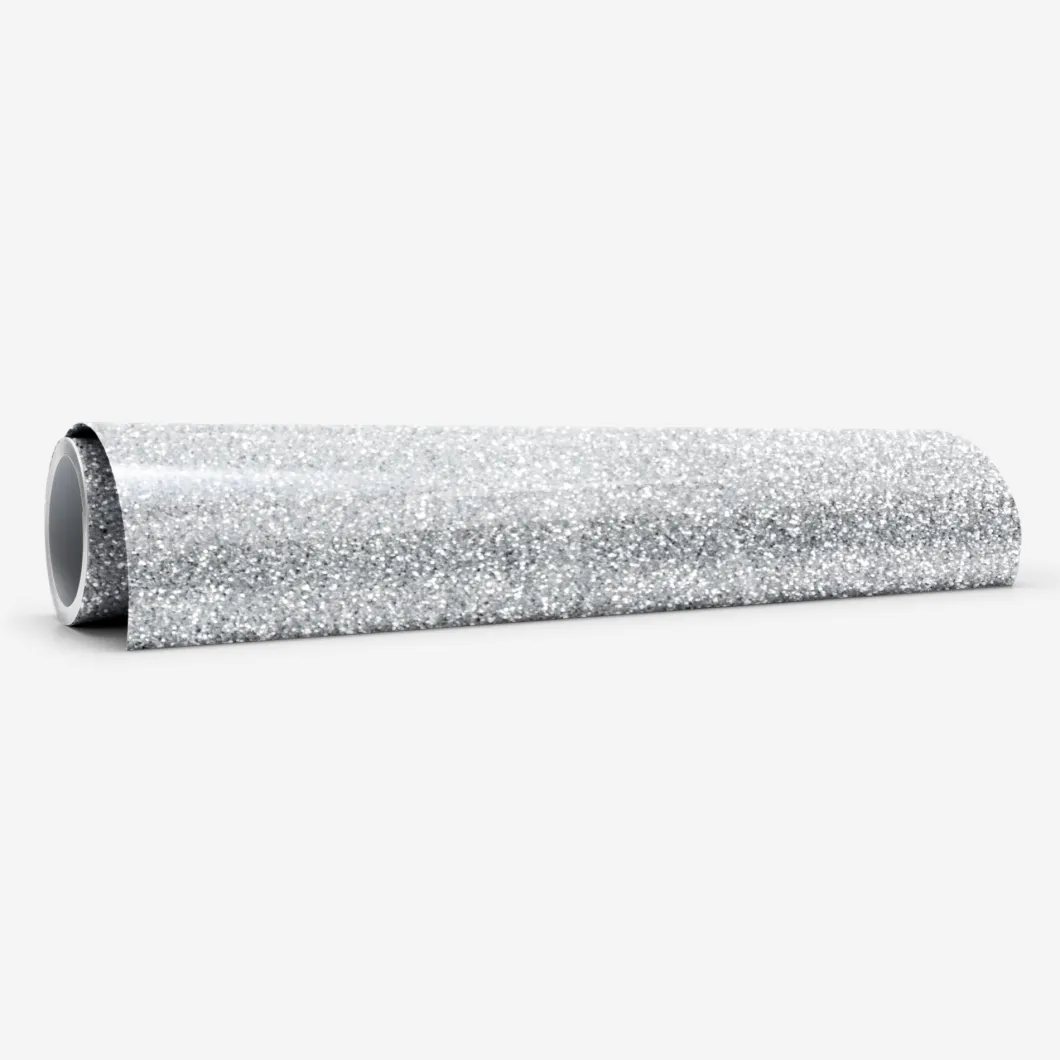 Smart Iron-On, Pailleté, Argent, 5 ft