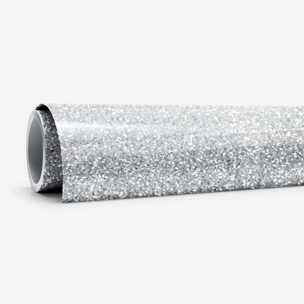 Smart Iron-On, Pailleté, Argent, 5 ft