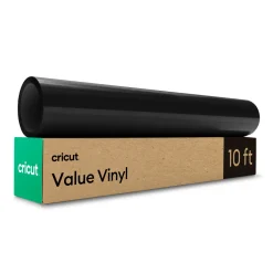 Vinyle économique de 30,5 cm × 3 m (12 po × 10 pi), Noir