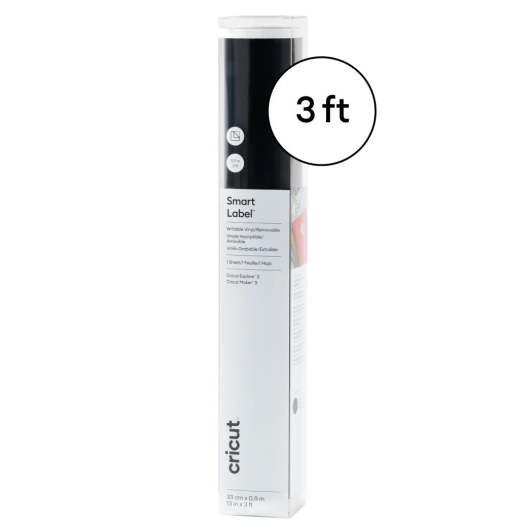Vinyle inscriptible Smart Label™ -Amovible, Noir (0,9m (3 pi))