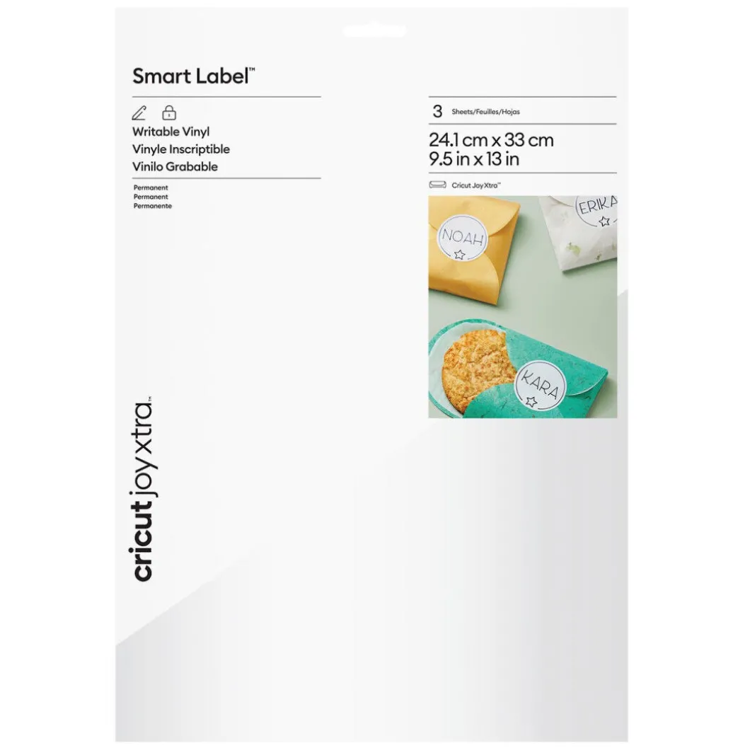 Vinyle inscriptible Smart Label™ Cricut Joy Xtra™ - permanent (3 feuilles)